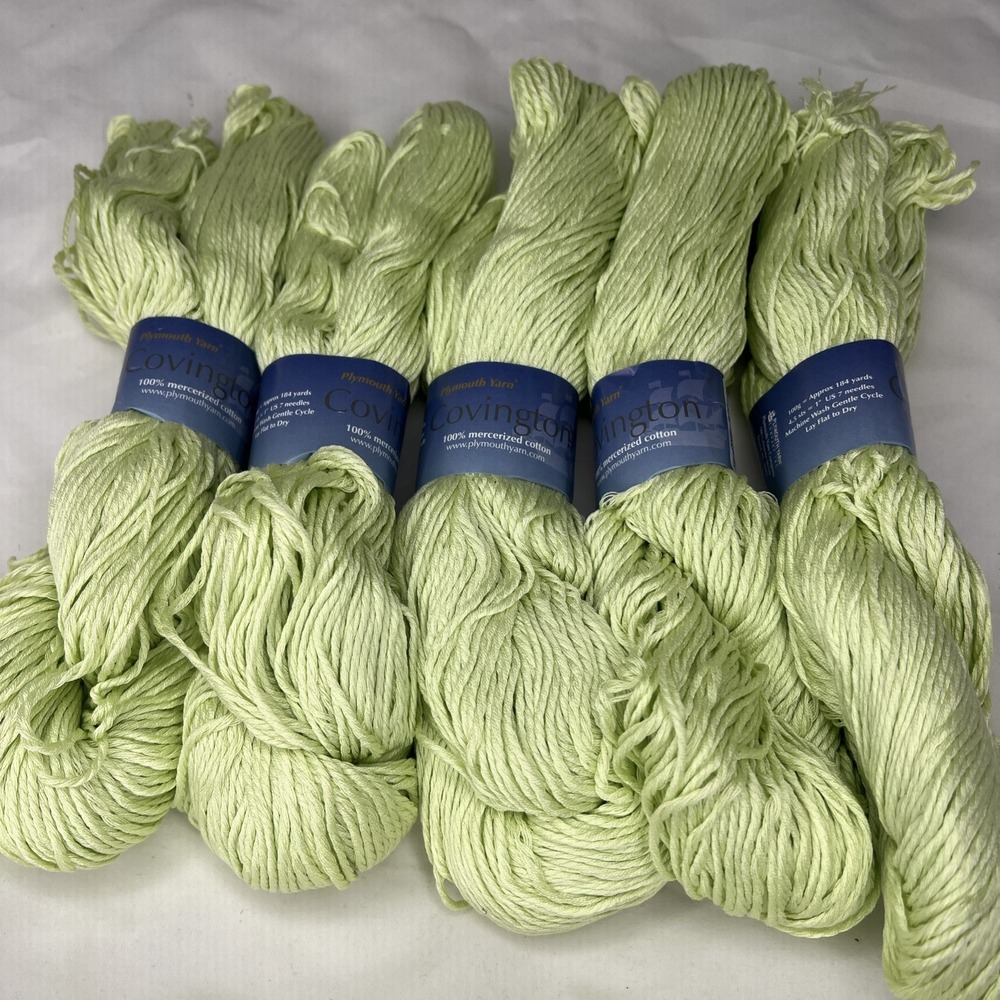 Plymouth Covington Yarn Lot 5 Seacrest Mercerized Cotton 920 Yds Discontinued